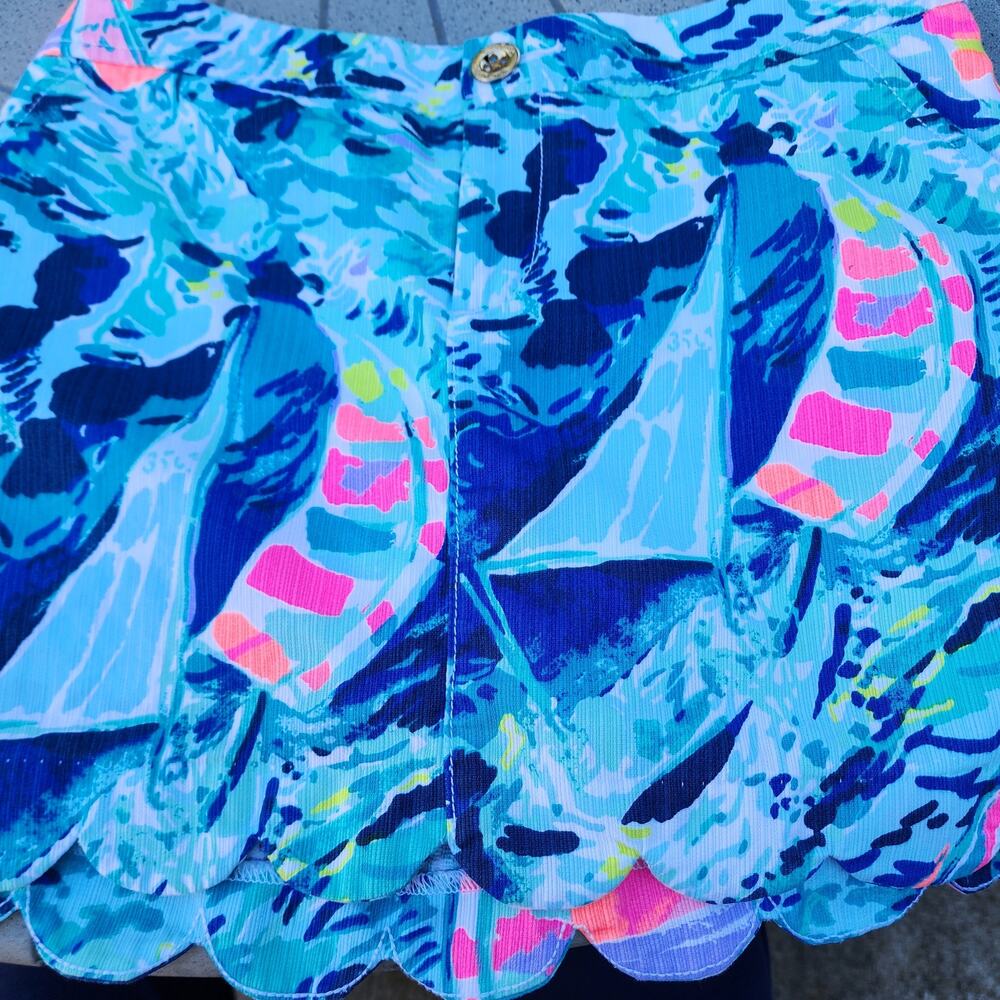 Lilly Pulitzer Colette Blue Ibiza Cabana Cocktail Knit Skort 00 - Picture 10 of 10